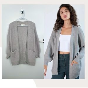 Aritzia Wilfred Free Unwind Cardigan Heather Light Grey XS